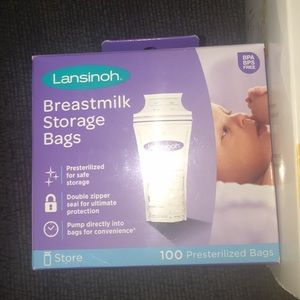 Breast milk storage bags